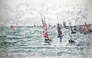 Paul Signac Audierne, Return of the Fishing Boats oil painting